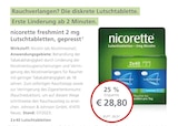 nicorette freshmint 2 mg Lutschtabletten, gepresst bei LINDA im Nördlingen Prospekt für 28,80 €