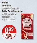 Tomaten passiert, stückig oder Frito Tomatensauce von Heinz im aktuellen V-Markt Prospekt für 0,99 €