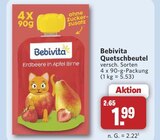 Aktuelles Quetschbeutel Erdbeere in Apfel Birne Angebot bei combi in Hannover ab 1,99 €