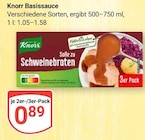 Basissauce Angebote von Knorr bei GLOBUS Erlangen für 0,89 €