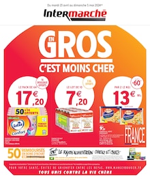 Prospectus Intermarché de la semaine "EN GROS C'EST MOINS CHER" avec 1 pages, valide du 23/04/2024 au 05/05/2024 pour Mayrègne et alentours