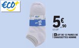 LOT DE 12 PAIRES DE CHAUSSETTES HOMME - ECO+ en promo chez E.Leclerc LOT DE 12 PAIRES DE CHAUSSETTES HOMME - ECO+ dans le catalogue E.Leclerc
