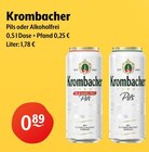 Pils im Angebot bei Getränke Hoffmann in Pinneberg Pils Angebote von Krombacher bei Getränke Hoffmann Pinneberg für 0,89 €