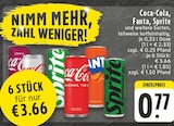 Aktuelle Coca Cola Angebote bei E center in Gütersloh Aktuelles Coca-Cola, Fanta, Sprite Angebot bei E center in Gütersloh ab 0,77 €