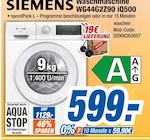 expert Heusweiler - Waschmaschine WG44G2Z90 iQ500 Angebot im Prospekt Waschmaschine WG44G2Z90 iQ500 bei expert im Heusweiler Prospekt für 599,00 €