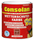 Wetterschutzfarbe im Hagebaumarkt Prospekt Wetterschutzfarbe von Consolan im aktuellen Hagebaumarkt Prospekt für 32,99 €