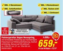 Polstergarnitur Hagen Novaspring Angebot in Clausthal-Zellerfeld im aktuellen Prospekt bei Opti-Megastore in Clausthal-Zellerfeld