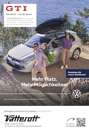 Volkswagen Werkstatt & Auto Prospekt der aktuellen Woche mit 1 Seite, gültig von 01.06.2026 bis 31.08.2026, in Bevern und Umgebung Aktueller Volkswagen Werkstatt & Auto Prospekt in Bevern und Umgebung, "Mehr Platz. Mehr Möglichkeiten." mit 1 Seite, 01.06.2026 - 31.08.2026
