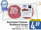 Aktuelles Bayerische Premium-Rindfleisch-Burger Angebot bei E center in Augsburg ab 4,69 €