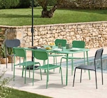 Table en acier 160cm sauge en promo chez Intermarché Rezé à 99,99 €