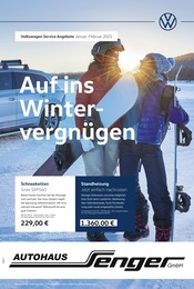 Volkswagen Prospekt für Geisenheim mit 1 Seite Volkswagen Prospekt für Geisenheim: "Auf ins Wintervergnügen", 1 Seite, 01.01.2025 - 28.02.2025