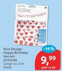 Happy Birthday Herzen Girlande von Rico Design für 9,99 € bei budni im Angebot Happy Birthday Herzen Girlande von Rico Design im aktuellen budni Prospekt