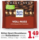 Aktuelle Ritter Sport Angebote bei E center in Karlsruhe Aktuelles Nussklasse oder Kakaoklasse Angebot bei E center in Karlsruhe ab 1,49 €