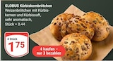 Aktuelle Körnerbrötchen Angebote bei GLOBUS in Duisburg Aktuelles Kürbiskernbrötchen Angebot bei GLOBUS in Duisburg ab 1,75 €
