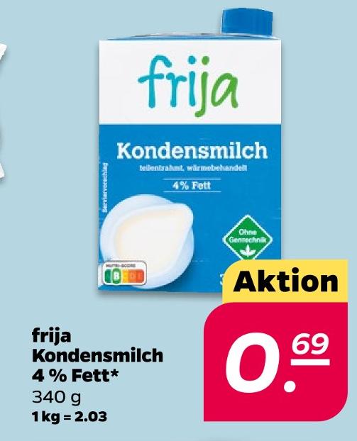 Kondensmilch 4 % Fett