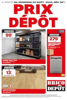 Catalogue Brico Dépôt à Aulnoy-lez-Valenciennes cette semaine, valable du 28/08/2026 au 02/09/2026 Prospectus Brico Dépôt à Aulnoy-lez-Valenciennes, "PRIX DÉPÔT", 1 page de promos valables du 28/08/2026 au 02/09/2026