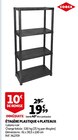ÉTAGÈRE PLASTIQUE 4 PLATEAUX - COGEX en promo chez Auchan Hypermarché ÉTAGÈRE PLASTIQUE 4 PLATEAUX - COGEX dans le catalogue Auchan Hypermarché