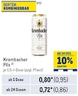 Krombacher Pils Angebote bei Metro Passau für 0,86 €