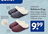 Clogs im ALDI SÜD Prospekt Gefütterte Clogs von UP2FASHION im aktuellen ALDI SÜD Prospekt für 9,99 €