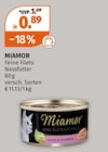 Feine Filets Nassfutter Angebote von MIAMOR bei Müller Baden-Baden für 0,89 €