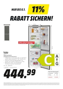 Kühlschrank im MediaMarkt Saturn Prospekt "11% RABATT SICHERN!" mit 23 Seiten (Weiden (Oberpfalz))