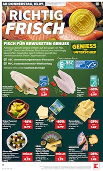 Fisch im aktuellen Kaufland Prospekt (Bergisch Gladbach) Fisch im Kaufland Prospekt "Hier bin ich richtig" mit 60 Seiten (Bergisch Gladbach)