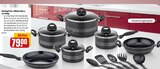 Kochtopf-Set Milano Nero 15-teilig im REWE Prospekt Kochtopf-Set Milano Nero 15-teilig von im aktuellen REWE Prospekt für 79,00 €