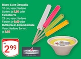 Aktuelle Kerzen Angebote bei GLOBUS in Duisburg Aktuelles Bistro-Licht Citronella Angebot bei GLOBUS in Duisburg ab 2,99 €