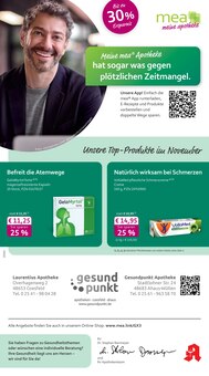 Aktueller mea - meine apotheke Prospekt (Ahaus, 4 Seiten zum blättern mea - meine apotheke Prospekt Unsere November-Angebote mit 4 Seiten