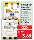 Bier oder Biermischgetränk Angebote von Bitburger bei Kaufland Gotha für 3,69 €