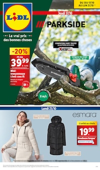 Prospectus Lidl de la semaine "Le vrai prix des bonnes choses" avec 1 pages, valide du 17/10/2024 au 21/10/2024 pour Paris et alentours