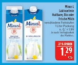Laktosefreie Haltbare, Bio oder Frische Milch Angebote von Minus L bei Marktkauf Bautzen für 1,29 €