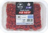 Haché pur bœuf 5% M.G Le Marché - CARREFOUR en promo chez Carrefour Market Haché pur bœuf 5% M.G Le Marché - CARREFOUR dans le catalogue Carrefour Market