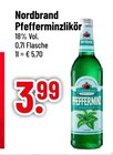 Pfefferminzlikör im Trinkgut Prospekt Pfefferminzlikör von Nordbrand im aktuellen Trinkgut Prospekt für 3,99 €