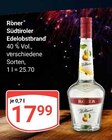 Südtiroler Edelobstbrand Angebote von Roner bei GLOBUS Ludwigshafen für 17,99 €
