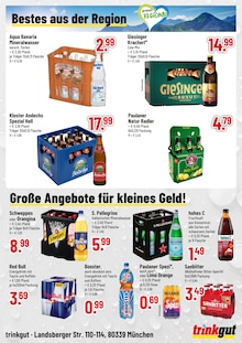 Bier im Trinkgut Prospekt "Wir wünschen Ihnen Frohe Weihnachten" mit 4 Seiten (München)