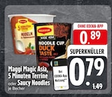 Magic Asia, 5 Minuten Terrine oder Saucy Noodles Angebote von Maggi bei EDEKA Friedrichshafen für 0,79 €