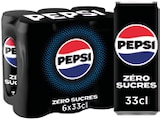 Le 2ème à -50% sur la gamme des produits Pepsi sans sucre en bouteille et en boîte. - Pepsi dans le catalogue Supermarchés Match