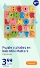 Puzzle alphabet en bois - MINI MATTERS dans le catalogue Action