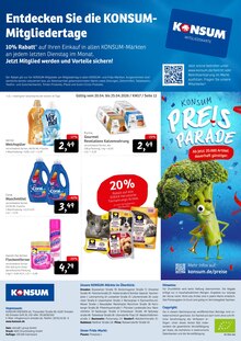 Vollwaschmittel im Konsum Prospekt "Preisparade" mit 12 Seiten (Dresden)