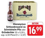 Pils - Hieronymus Schlossbrauerei zu Schmieheim - E center à Strasbourg Pils - Hieronymus Schlossbrauerei zu Schmieheim en promo chez E center Strasbourg à 16,99 €