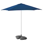 Sonnenschirm mit Ständer dunkelblau/dunkelgrau Angebote von HÖGÖN / IGGÖN bei IKEA Hof für 89,99 €