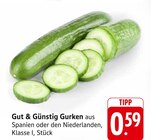 E center Rosenhof - Gurken Angebot im Prospekt Gurken bei E center im Rosenhof Prospekt für 0,59 €