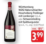 Haberschlachter Heuchelberg Trollinger mit Lemberger Angebote von Württemberg WZG bei E center Heidenheim für 3,99 €