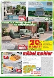Aktueller Möbel Mahler Siebenlehn Prospekt mit Terrassenmöbel, "GÜNSTIGE MÖBEL GRATIS LIEFERN LASSEN!", Seite 16