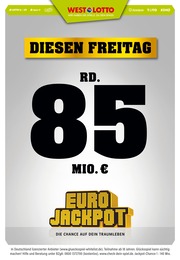 Westlotto Prospekt für Münster mit 3 Seiten Westlotto Prospekt für Münster: "Diesen Freitag rd. 85 Mio. €", 3 Seiten, 07.06.2023 - 09.06.2023