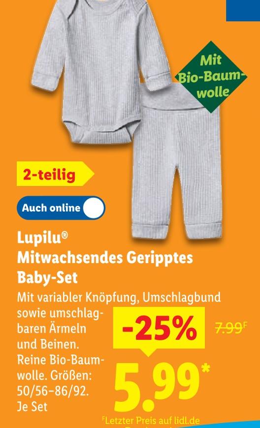 Mitwachsendes Geripptes Baby-Set