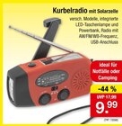 Kurbelradio mit Solarzelle Angebote bei Zimmermann Hofheim für 9,99 €