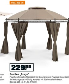 Pavillon „Braga“ bei OBI in Cottbus Pavillon „Braga“ im Angebot bei OBI Cottbus für 229,99 €
