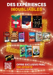 Prospectus Multimédia & Electroménager Fnac en cours, DES EXPÉRIENCES INOUBLIABLES, 1 page, 02/12/2024 - 31/12/2024 Catalogue Multimédia & Electroménager Fnac en cours à Hérouville-Saint-Clair et alentours, DES EXPÉRIENCES INOUBLIABLES, 1 page, 02/12/2024 - 31/12/2024
